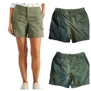 Style & Co women's comfort olive green cargo shorts (14)
